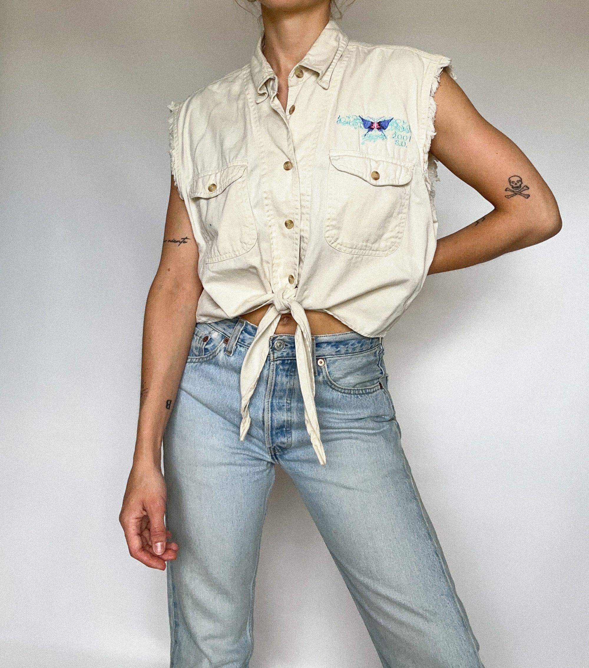 2001 Sturgis Butterfly Tie Top