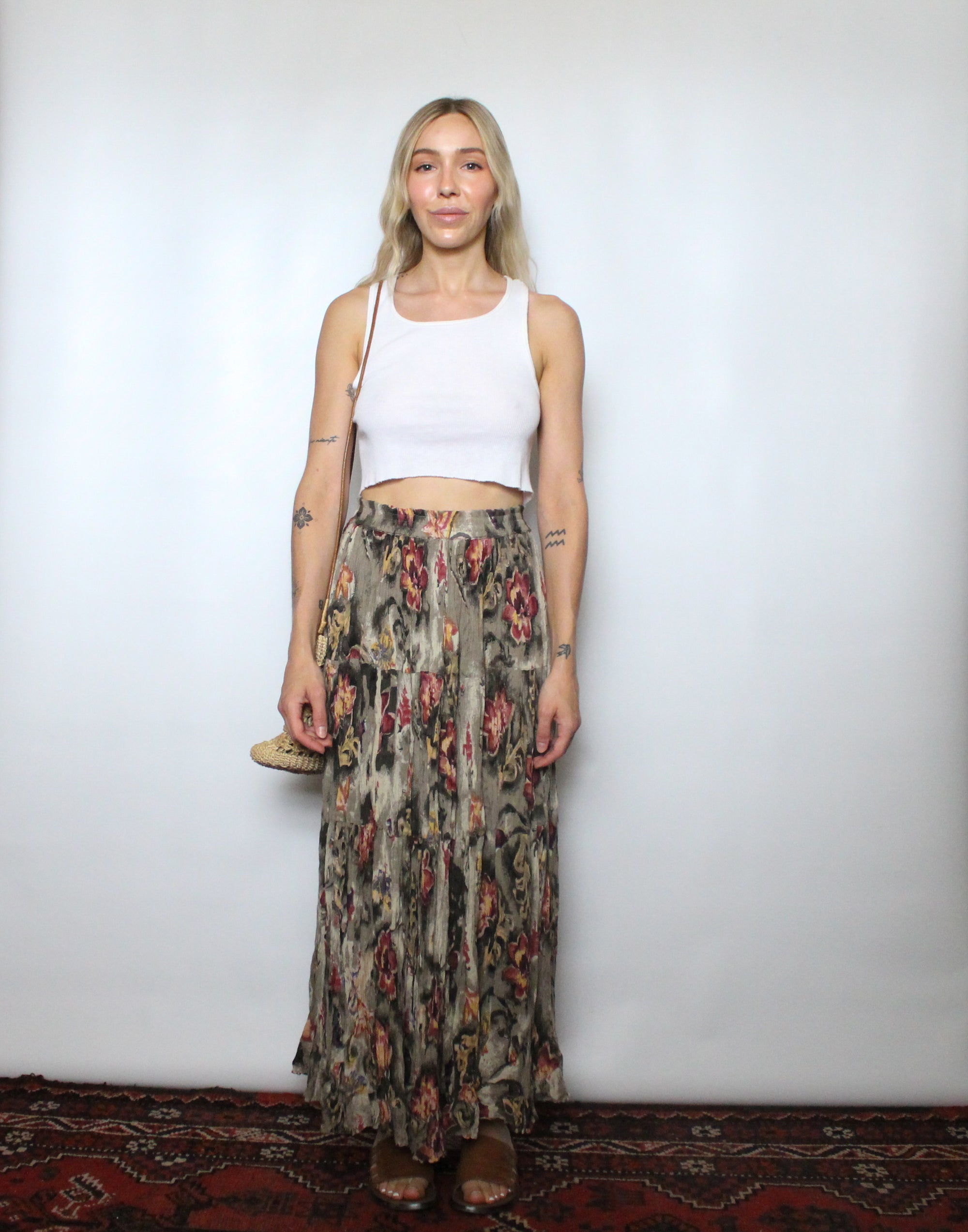 Floral Gauzy Skirt