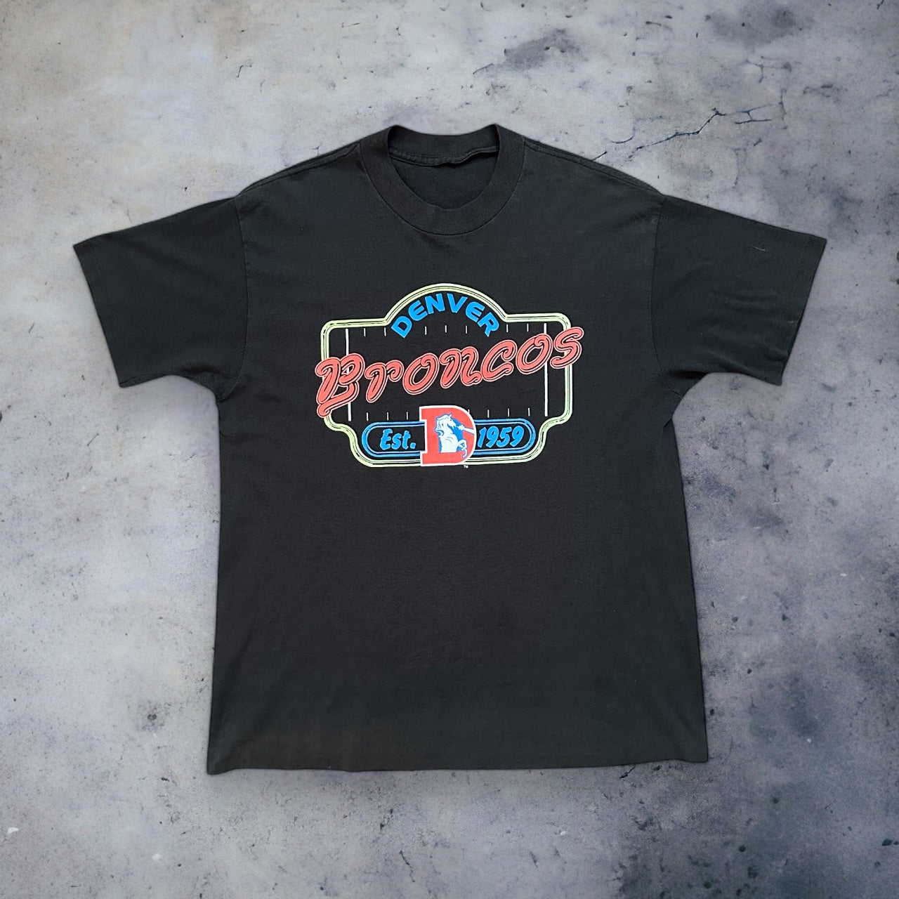 Denver Broncos Single Stitch Tshirt