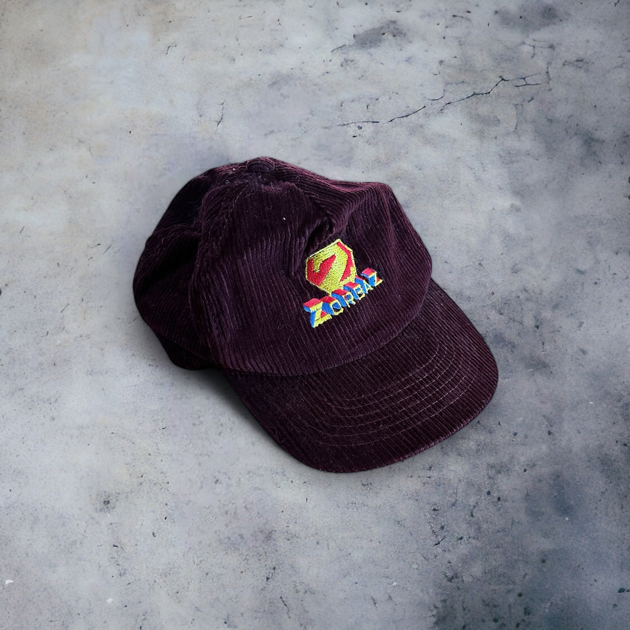 Burgundy Cord Zorbaz Trucker Hat