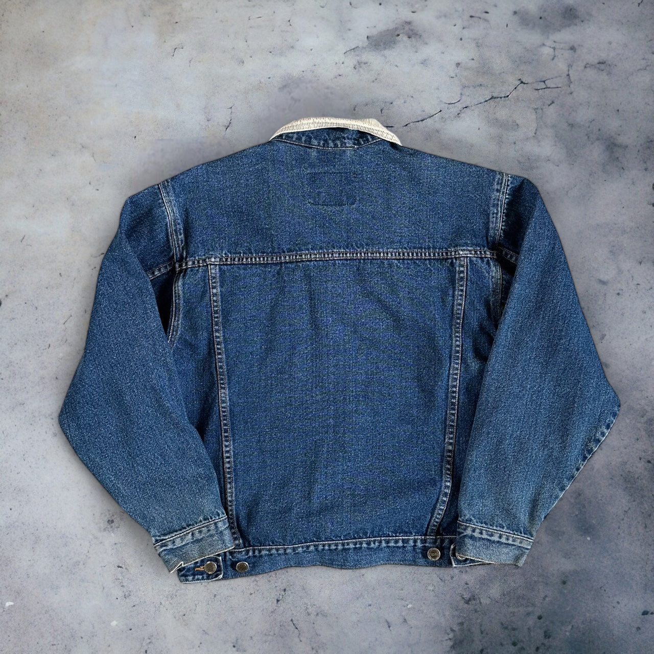 Denim Jacket with Cord Collar