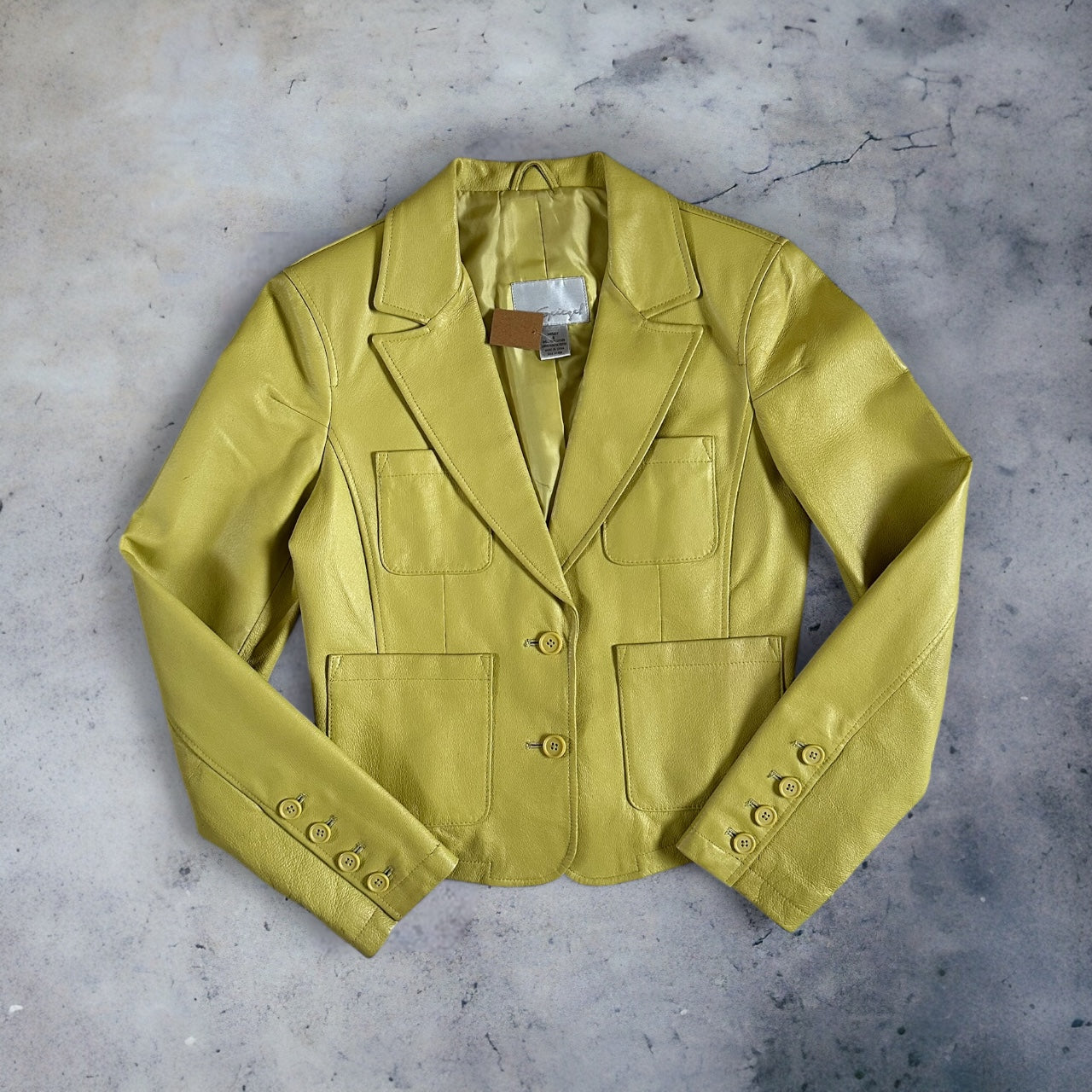 Lime Green Leather Jacket