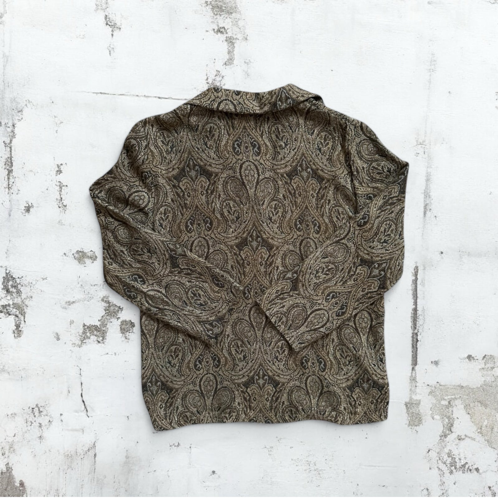 Paisley Lightweight Sweater Button Up