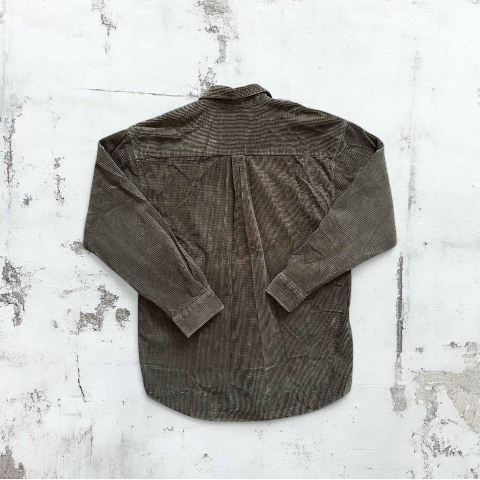 Green Textured Button Up