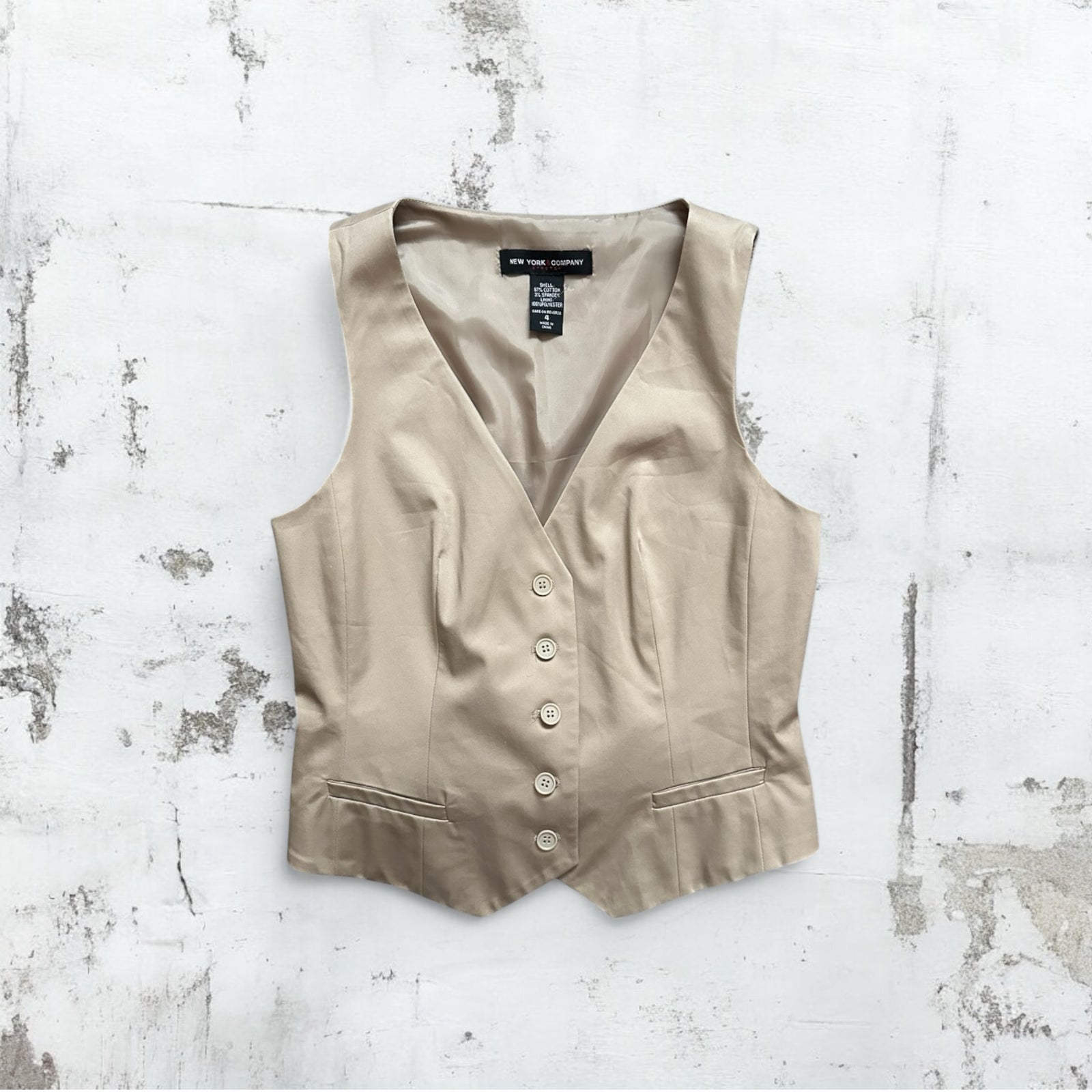 Tan Button Up Vest