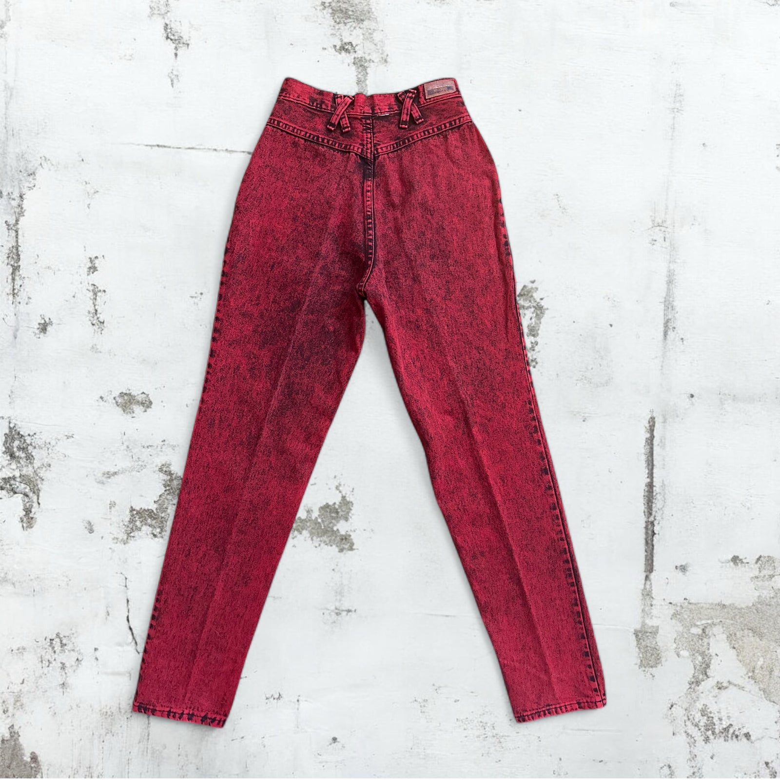Red Acid Wash Wrangler Jeans