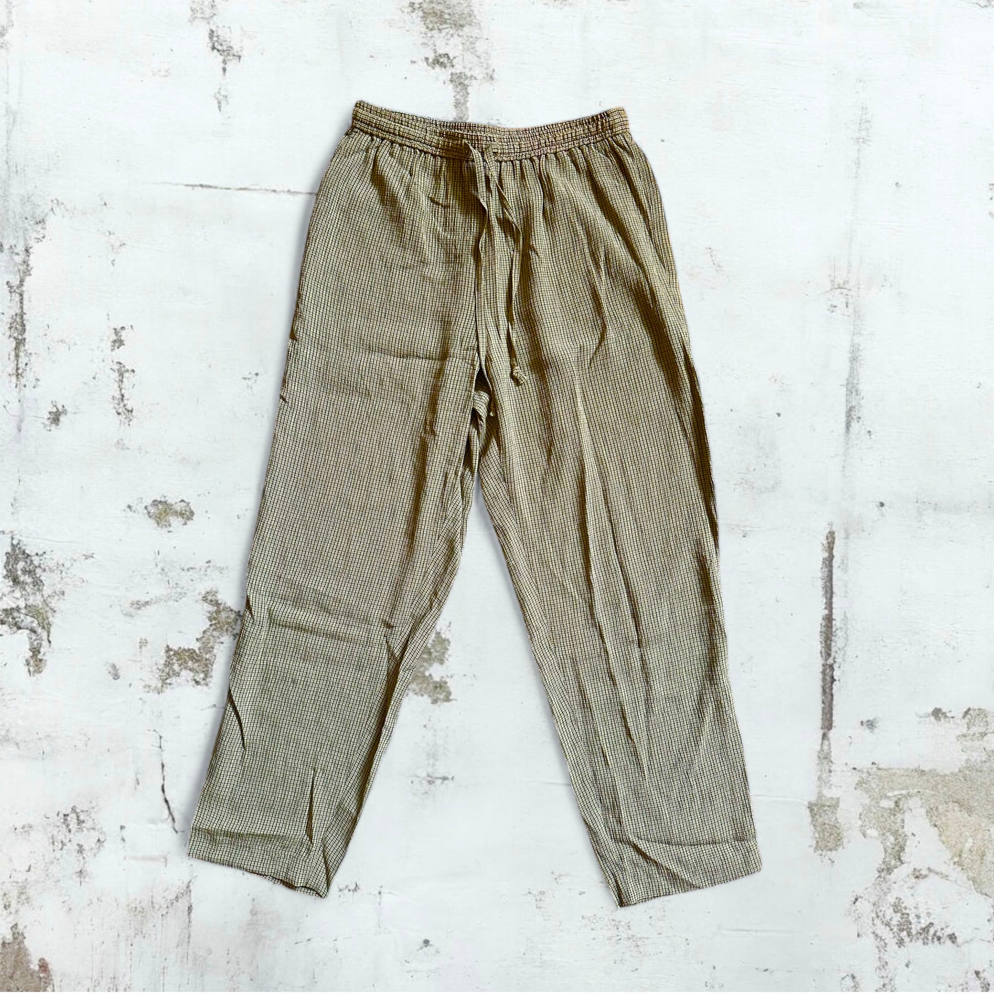 Green Gingham Pants