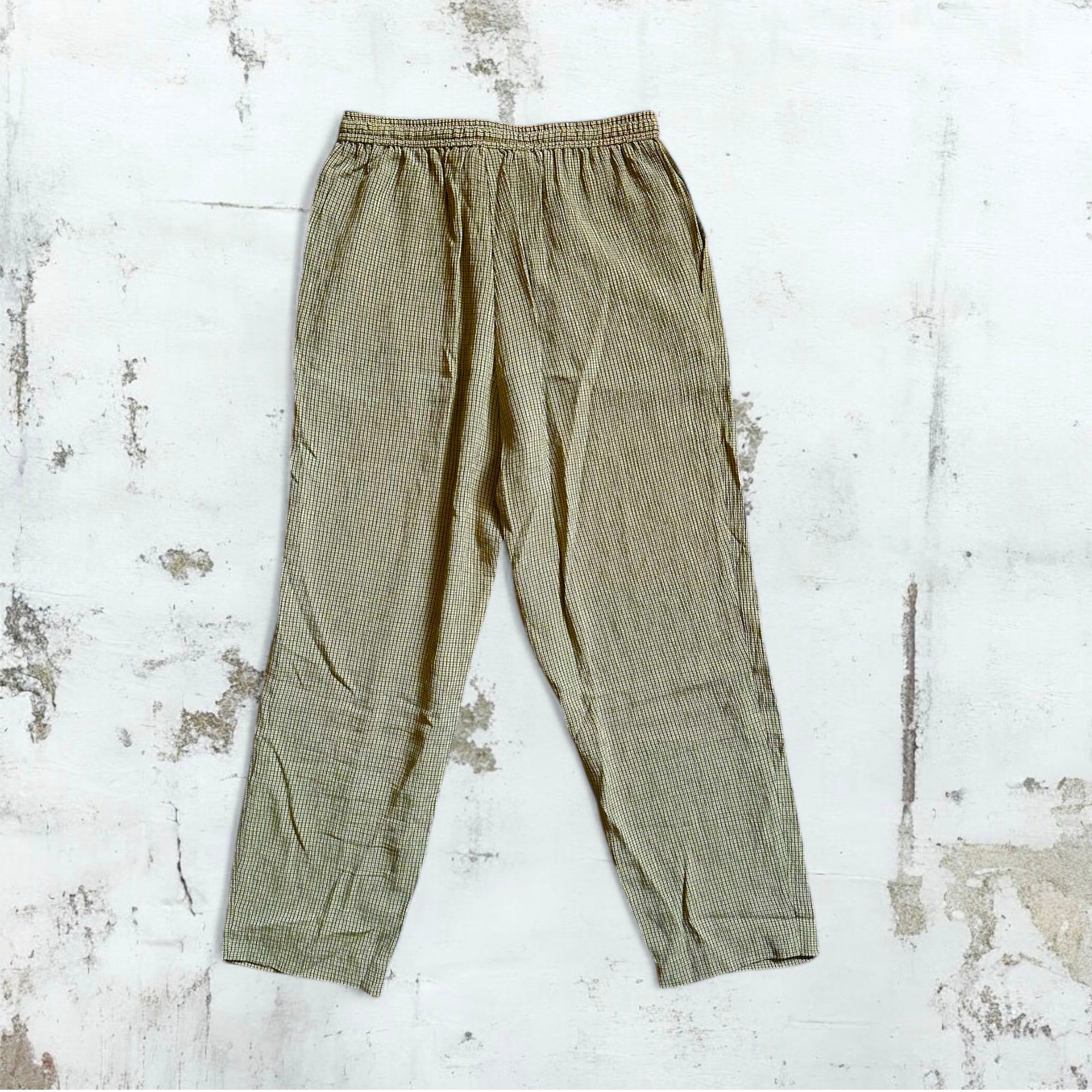 Green Gingham Pants