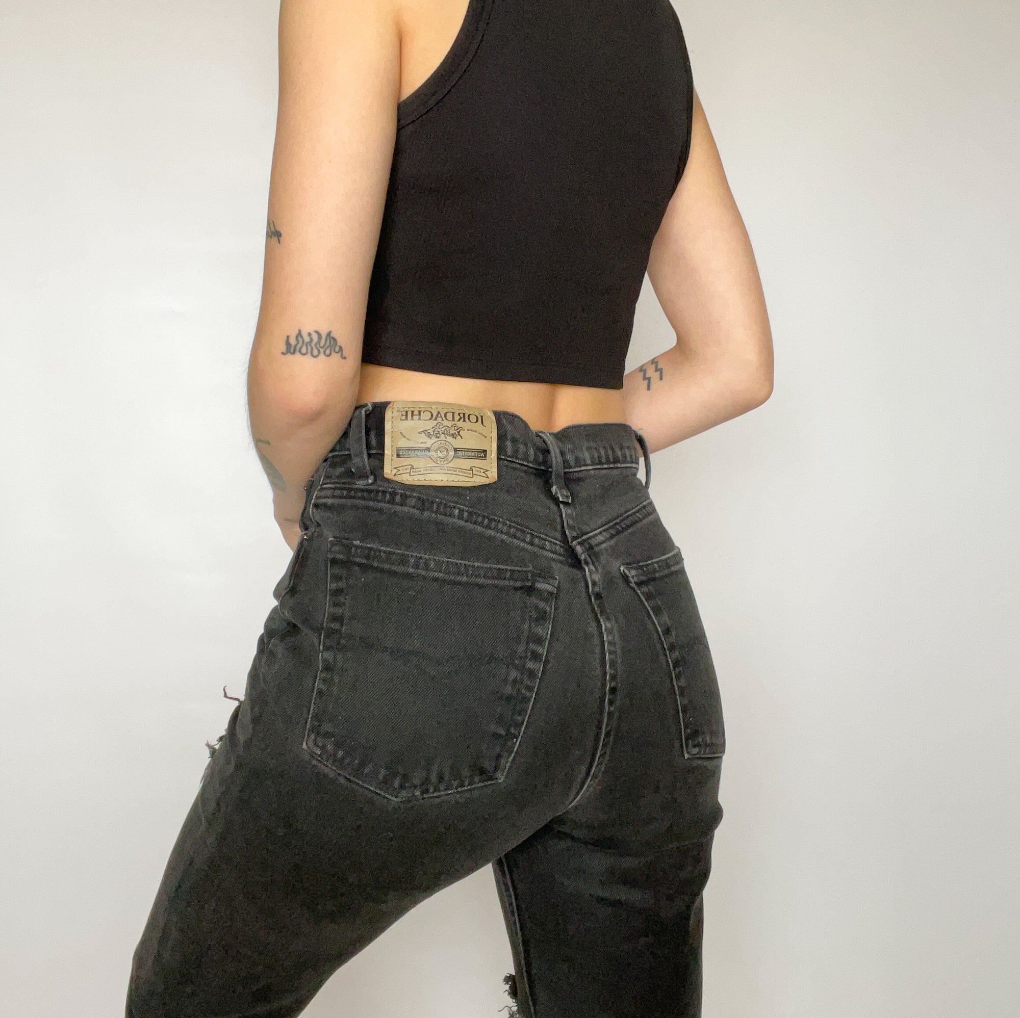 Black Distressed Jeans