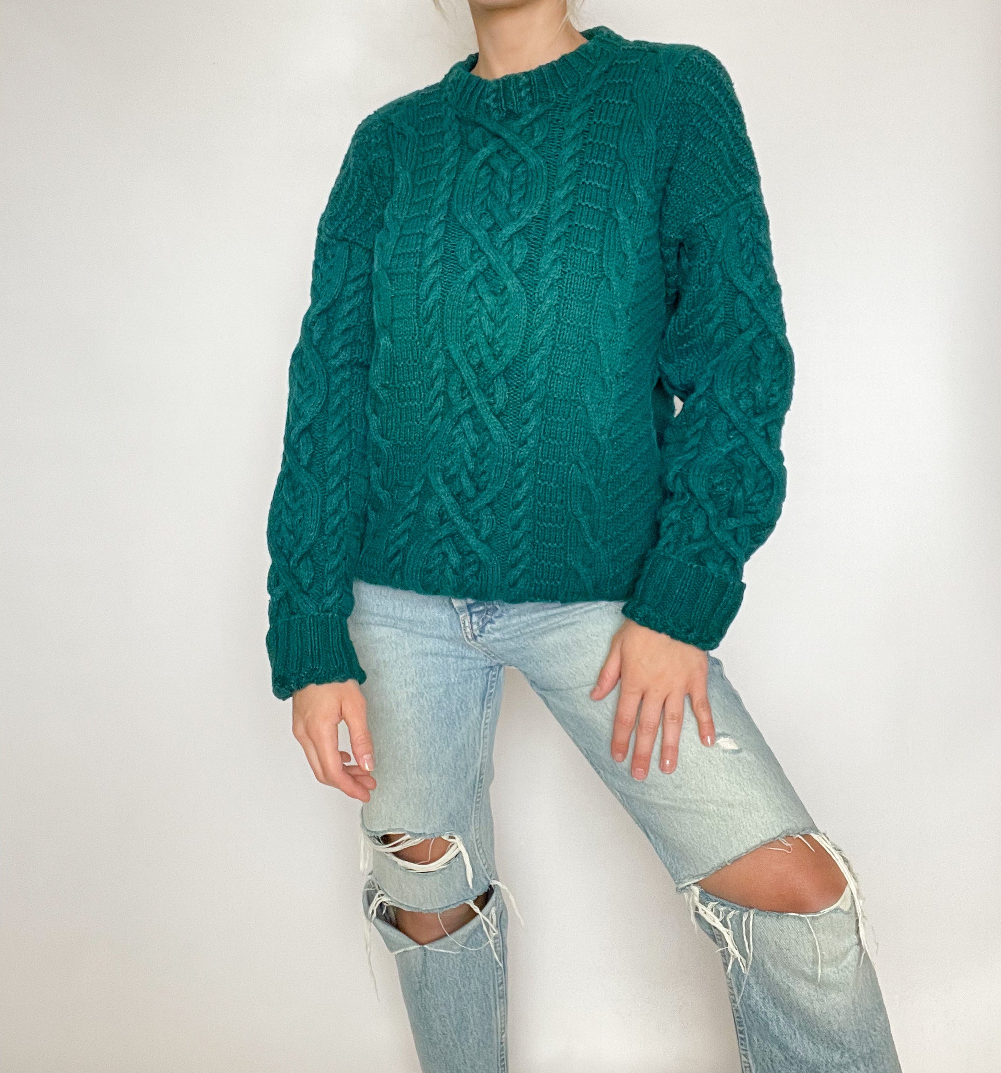 Chunky Green Sweater