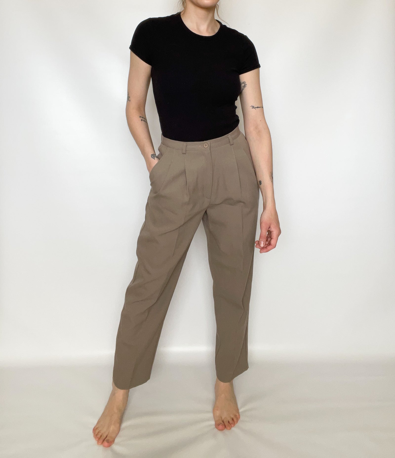 Tan/Green Trouser Pants