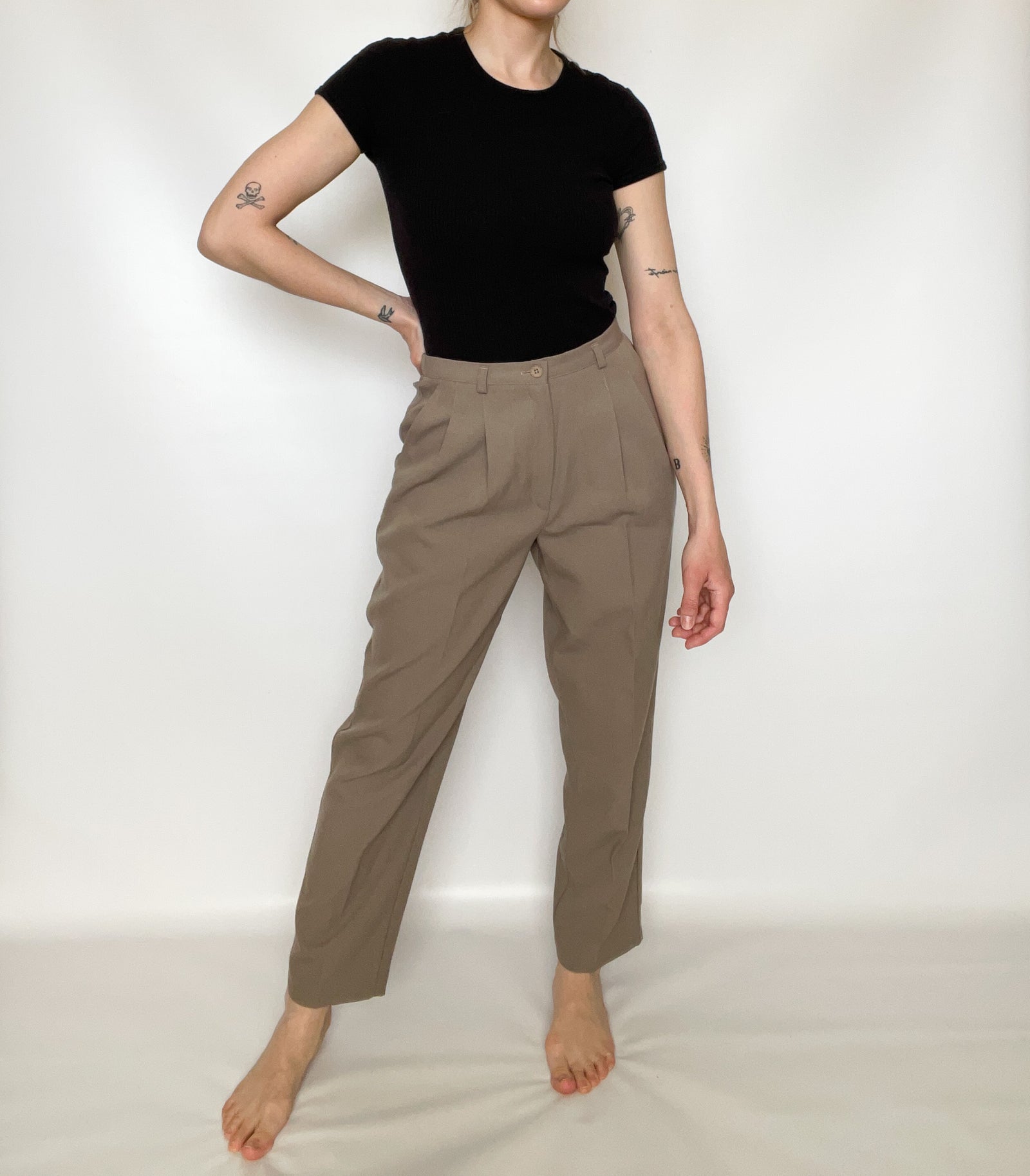 Tan/Green Trouser Pants