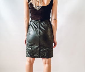 Black Leather Skirt