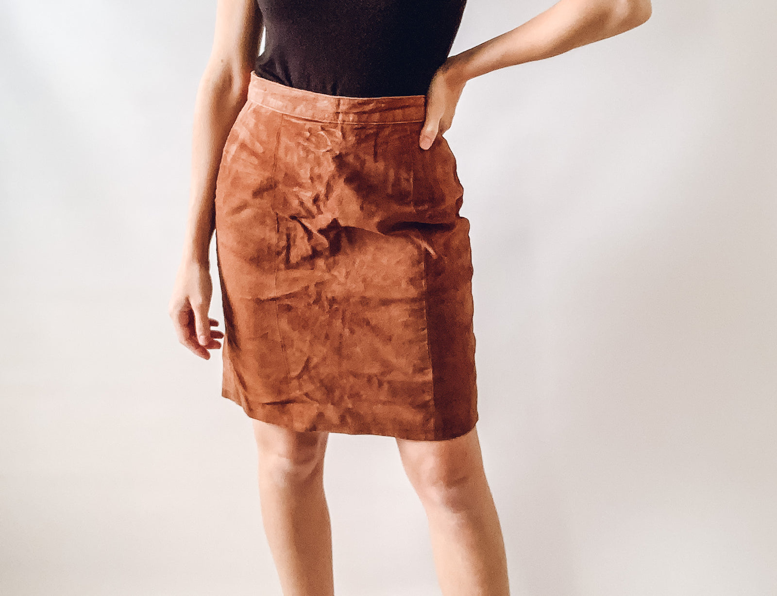Brown Suede Skirt