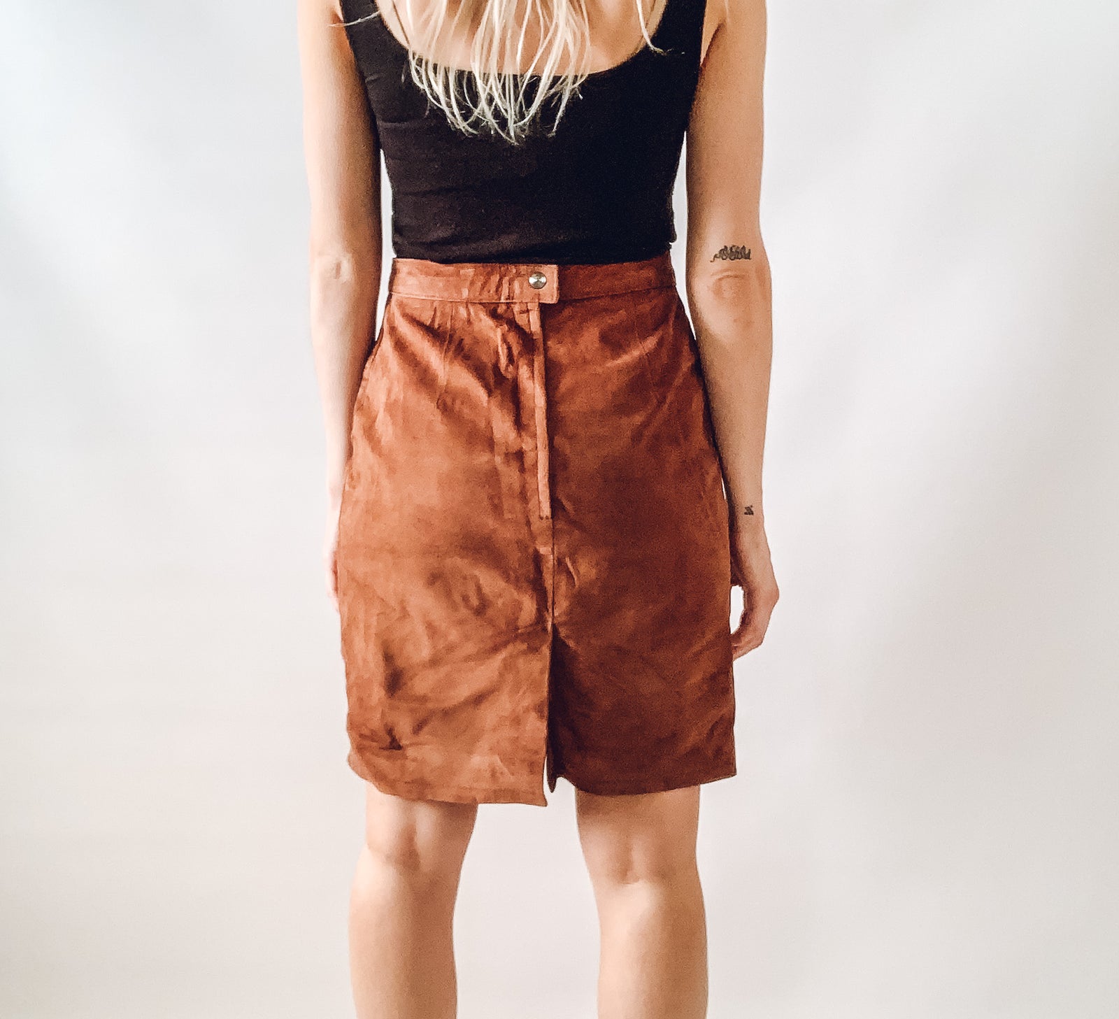 Brown Suede Skirt